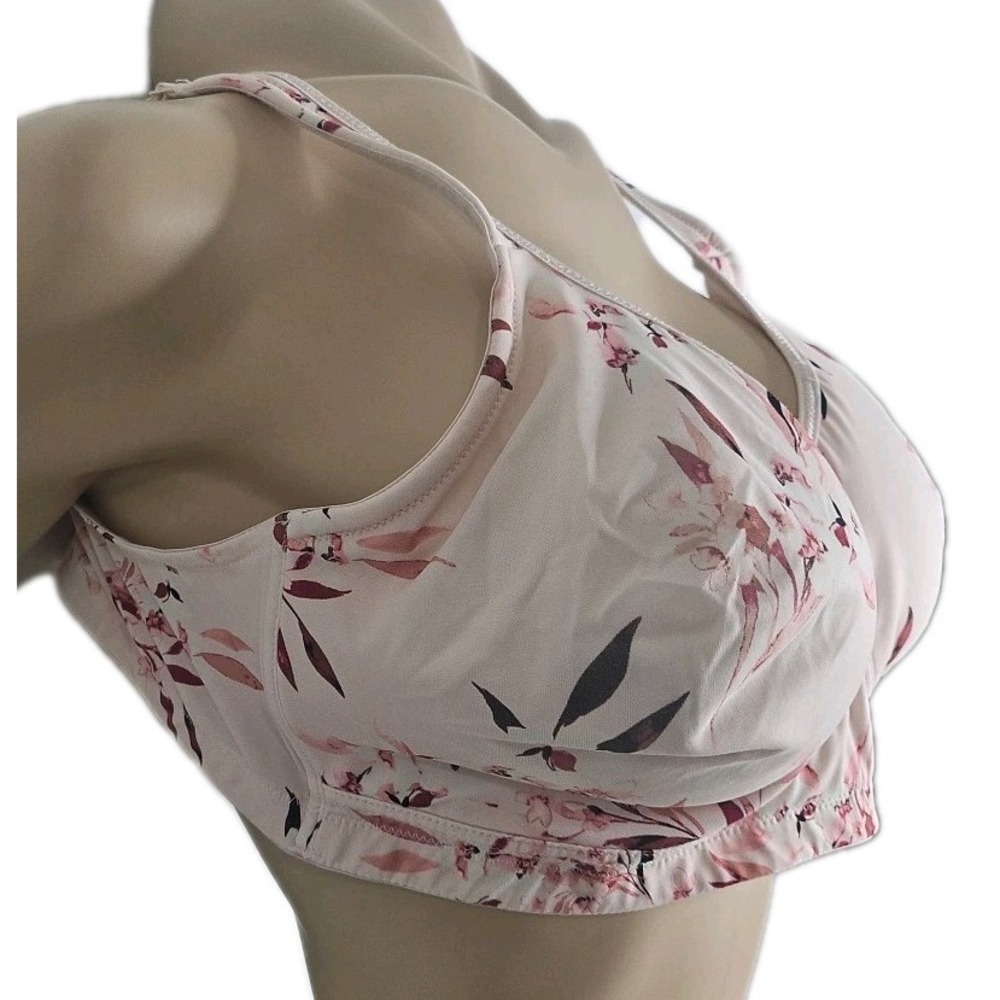 AVENUE BODY WOMEN'S 50C Pink Floral Lightly Lined No Underwire Stretch - Picture 4 of 16